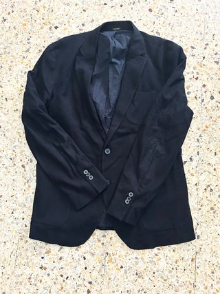 Chaqueta de traje Massimo Dutti negra