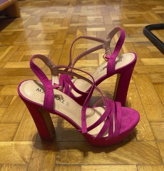 Sandalias de Tacón Fucsia Marypaz Talla 39