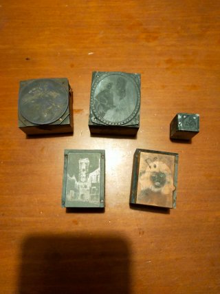 Set de 5 Sellos de Imprenta y Grabado (Años 40)