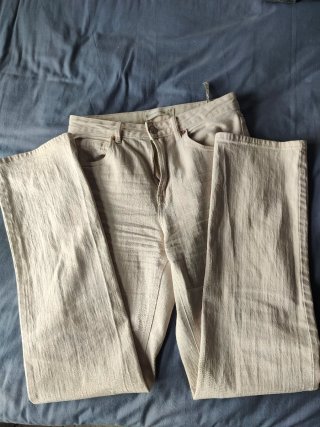 Pantalón Recto Stradivarius Beige Talla M