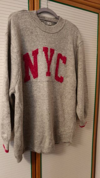 Jersey Stradivarius Gris NYC Talla M