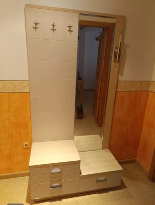 Mueble de Entrada con Espejo con perchas