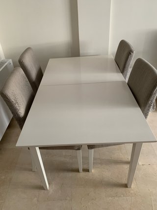 Mesa de comedor extensible Lyckhem blanca