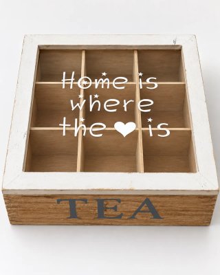 Caja de madera para té