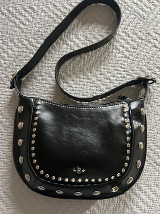 Bolso Negro Brownie con Tachuelas