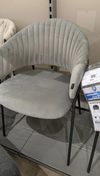 Silla Tapizada Gris Conforama