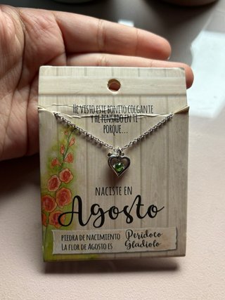Colgante Agosto Piedra Peridoto