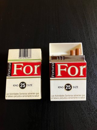 Lotto 2 accendini vintage Fortuna cajetilla king