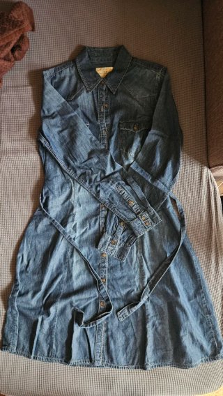 Vestido Vaquero Camisero L.O.G.G. H&M Talla 38