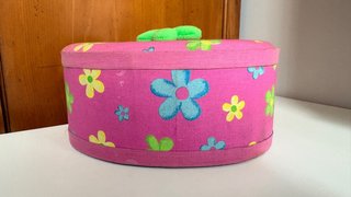 Joyero Redondo Estampado Floral