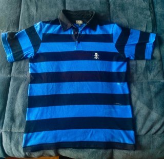 Polo Chicco Rayas Azul y Negro Talla S