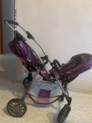 Carrito Gemelar de Juguete Morado