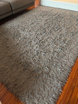 Tappeto in pelo grigio 230x160