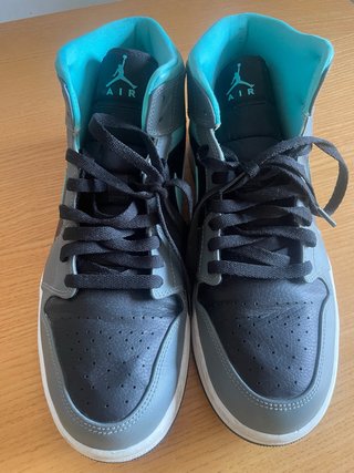 Nike Air Jordan 1 Mid Grey Aqua Talla 45