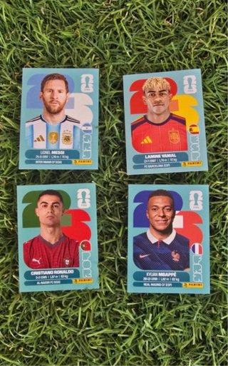 Lote 4 cromos Panini Mundial 2026