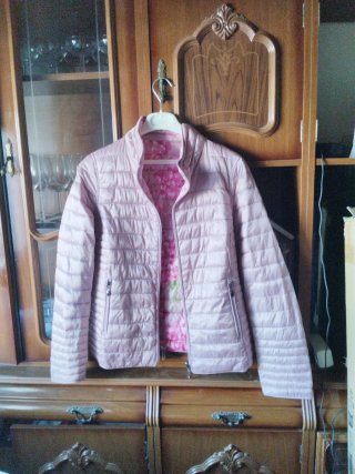 Cazadora Reversible Rosa y Estampada