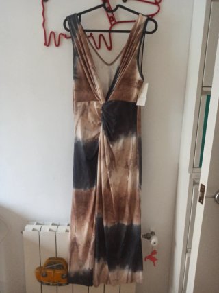 Vestido largo estampado