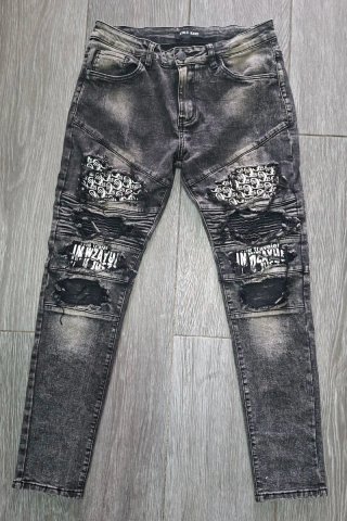 Pantalones Vaqueros Biker Rotos
