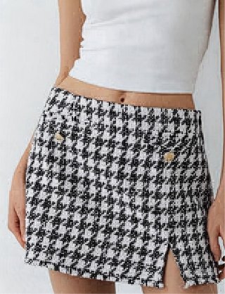 Minifalda de invierno pata de gallo