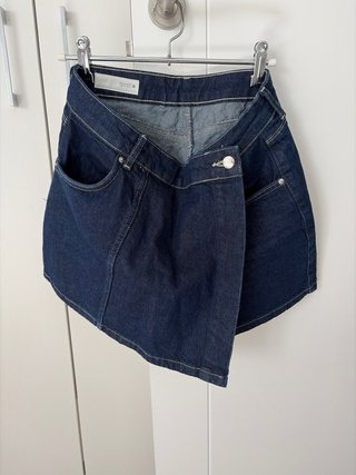 Falda-pantalón vaquera Zara