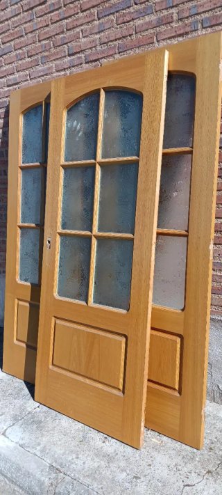 3 Puertas de Roble con Cristal