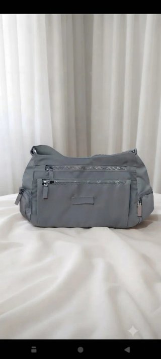 Bolso bandolera gris impermeable / Múltiples bolsi