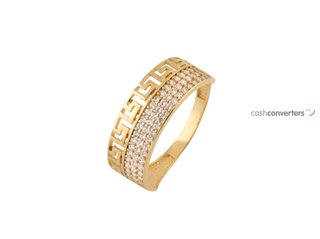 anillo oro 18k con piedra con circonita
