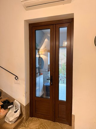 Puerta Practicable de PVC Imitación Madera