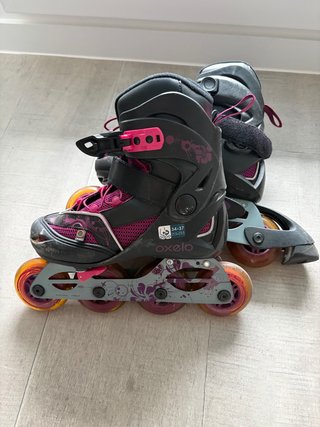 Patines en línea Oxelo Ajustables Negros y Rosas