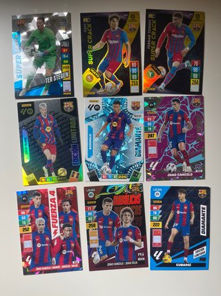 Lote de 9 Cromos Panini FC Barcelona
