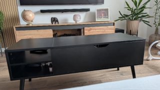 Mesa de centro elevable negra