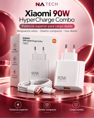 Cargador Xiaomi 90W HyperCharge con Cable USB-C