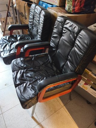Set di 2 Poltrone Nere