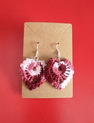 Pendientes crochet. Artesanales. Plata 925.