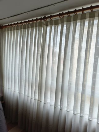 Cortinas Blancas Tipo Hilo + Argollas