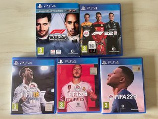 Lote 5 Videojuegos PS4 (F1 y FIFA)