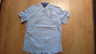 Camisa Manga Corta Roberto Torreta Azul