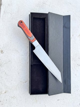 Cuchillo Kiritsuke Profesional Acero Damask Regalo