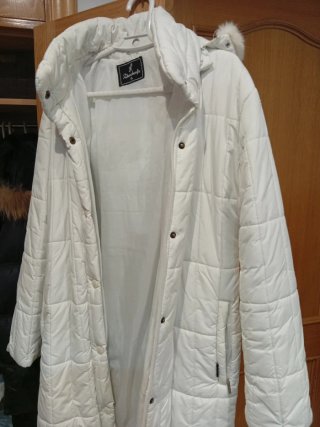 Abrigo Blanco Acolchado Talla XL