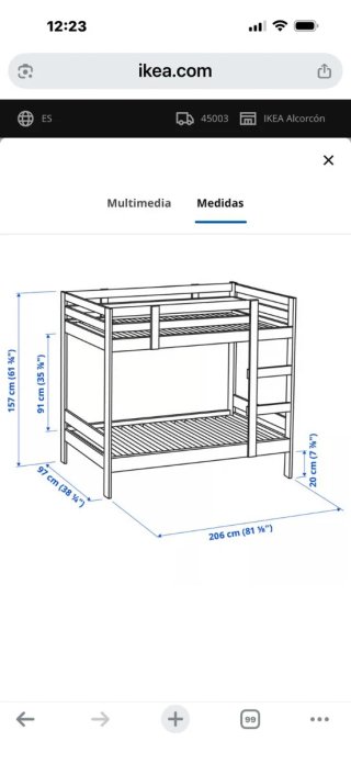 Litera de madera IKEA