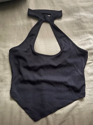 Top Halter de Fiesta Negro