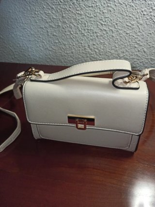 Bolso de mano beige