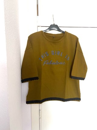 Camiseta Stradivarius Verde Oliva