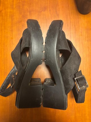 Sandalias de tacón negras talla 38