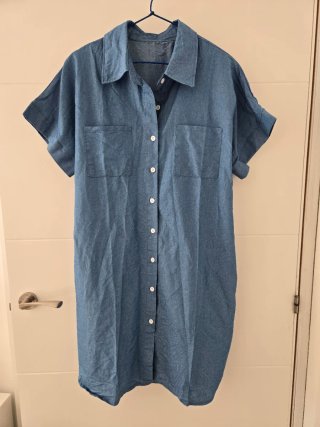Vestido camisero azul