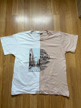 Camiseta Mango bicolor talla M