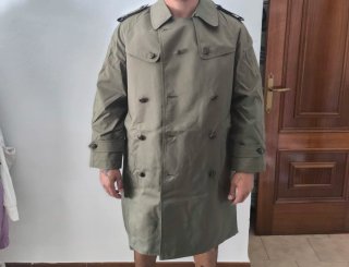 Gabardina Estilo Militar Verde Oliva