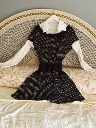Vestido de punto con estampado