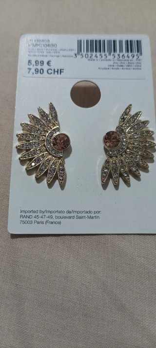 Pendientes Dorados con Brillantes