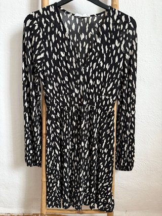Vestido estampado blanco y negro